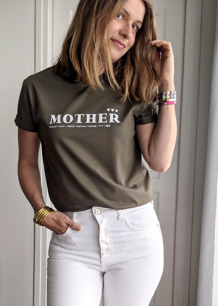 T-shirt mother pour mum of one, mum of two, mum of three. Cadeau parfait à offrir à une maman.