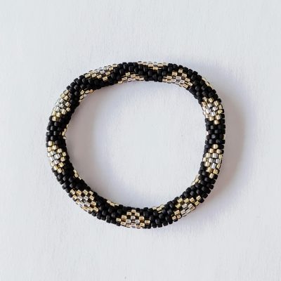 Bracelet népalais noir et doré - Maia et Zoé