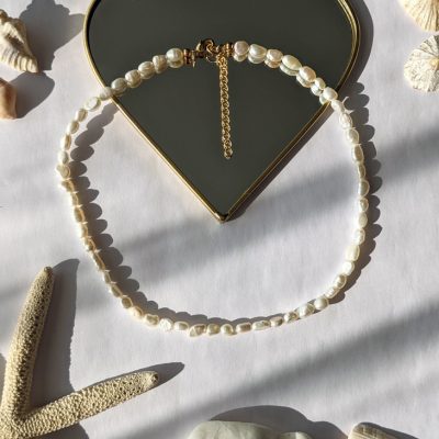 Collier Only pearl fait de perles eau douce et perles dorées plaqué or création originale Maia et Zoé