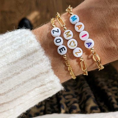 Bracelet Little Words - golden edition (à personnaliser)