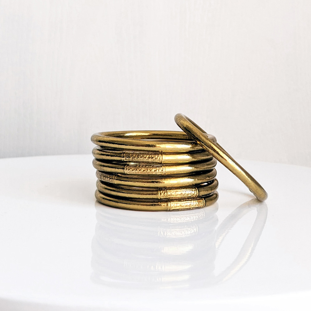 Bracelet bouddhiste Maia et Zoé doré antique