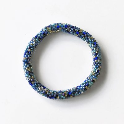 Bracelet népalais #27 (bleu denim)