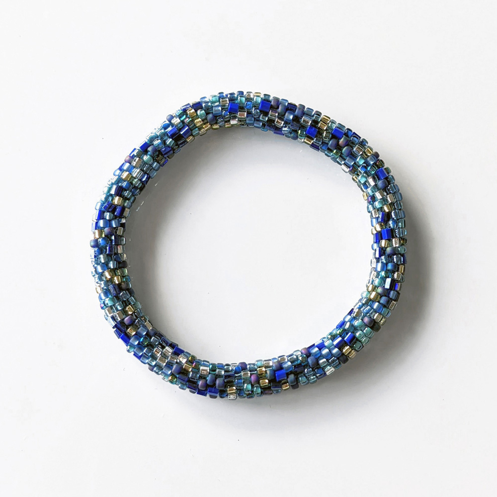 Bracelet népalais #27 (bleu denim)