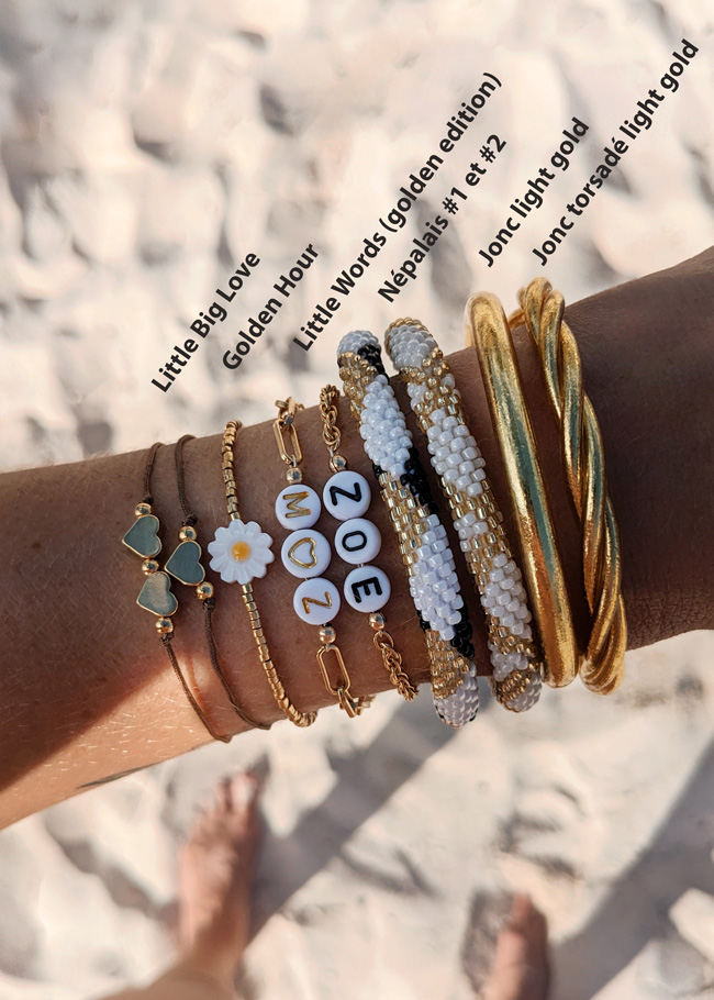 Bracelets-accumulation-doré-Maia-et-Zoé