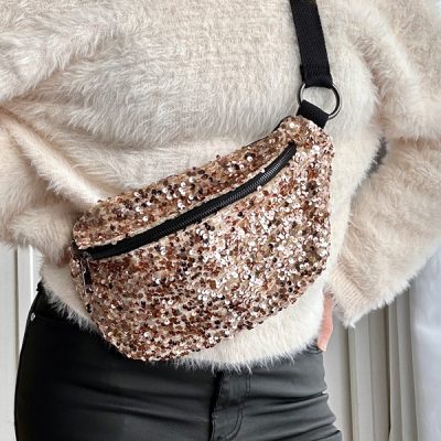 Sac banane à sequins Taylor - champagne