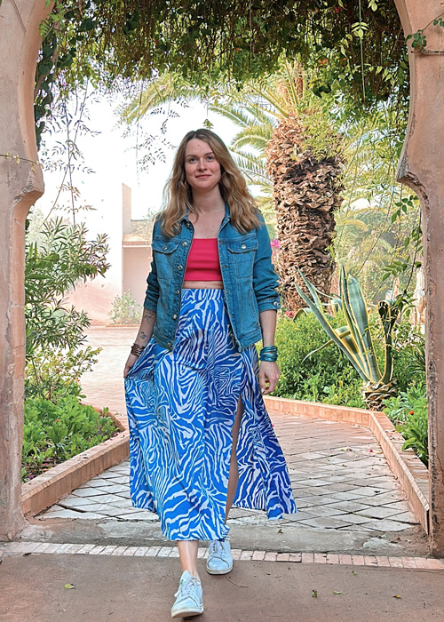 Jupe Marina - bleue et blanche – Image 2