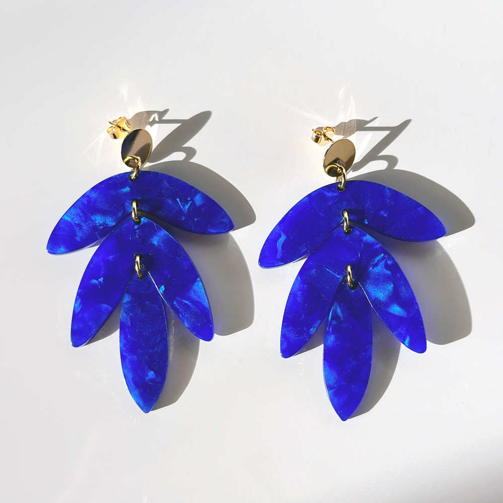 Boucles d'oreilles Tropic - bleu roi – Image 3