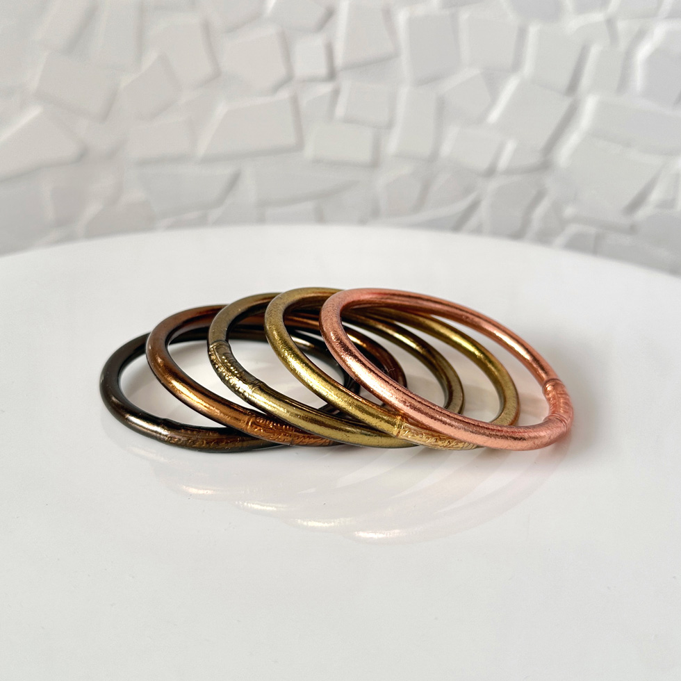 Lot de 5 joncs bouddhistes - marron – Image 2