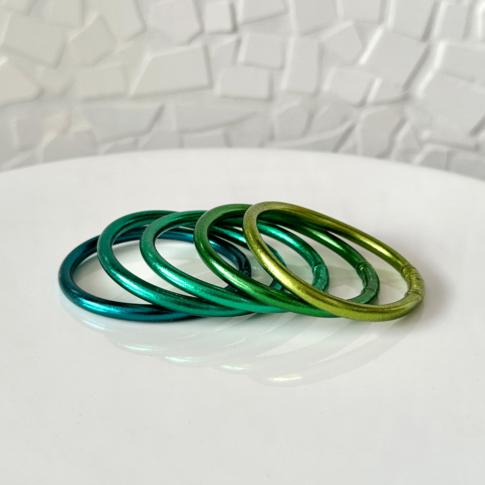 Lot de 5 joncs bouddhistes - vert – Image 2
