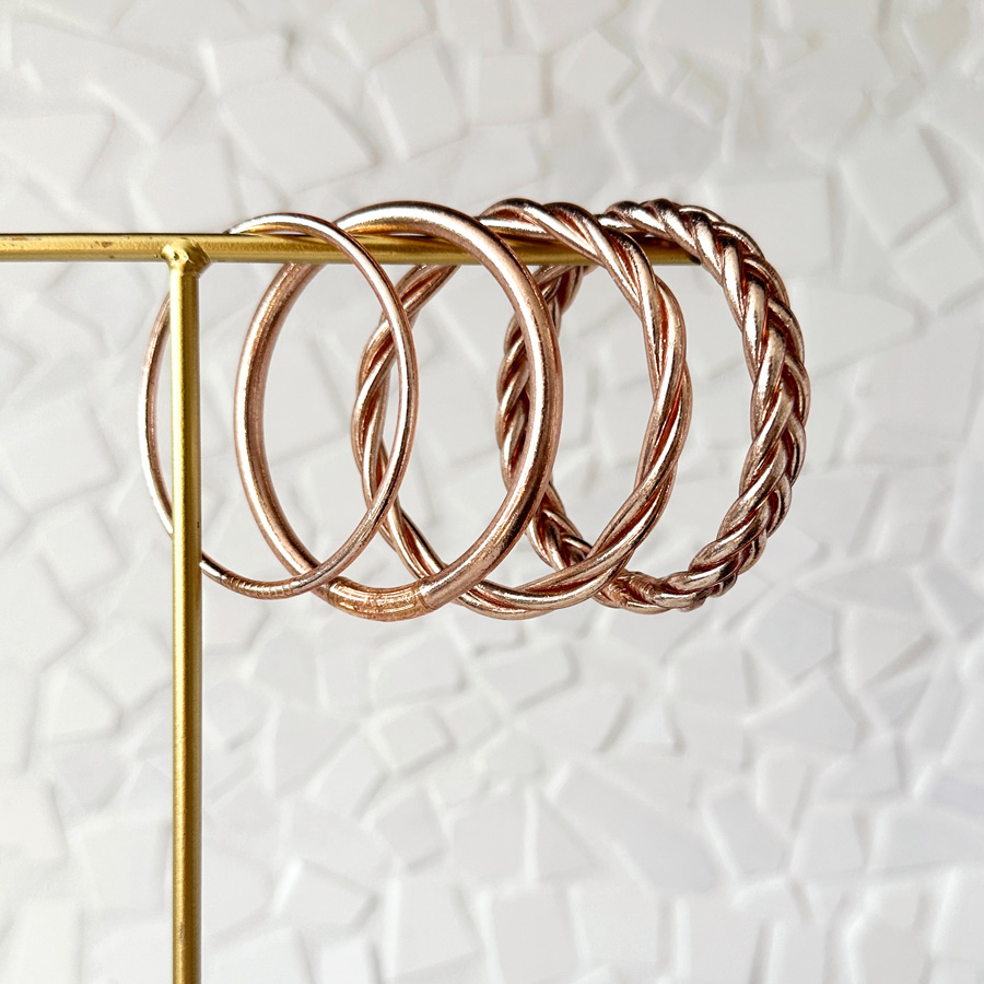 Lot de 4 joncs bouddhistes - champagne – Image 2
