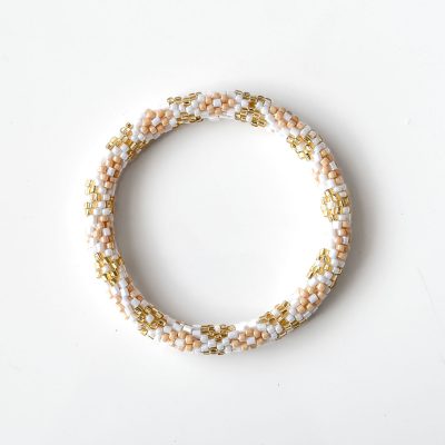 Bracelet népalais #42 (miel et doré)
