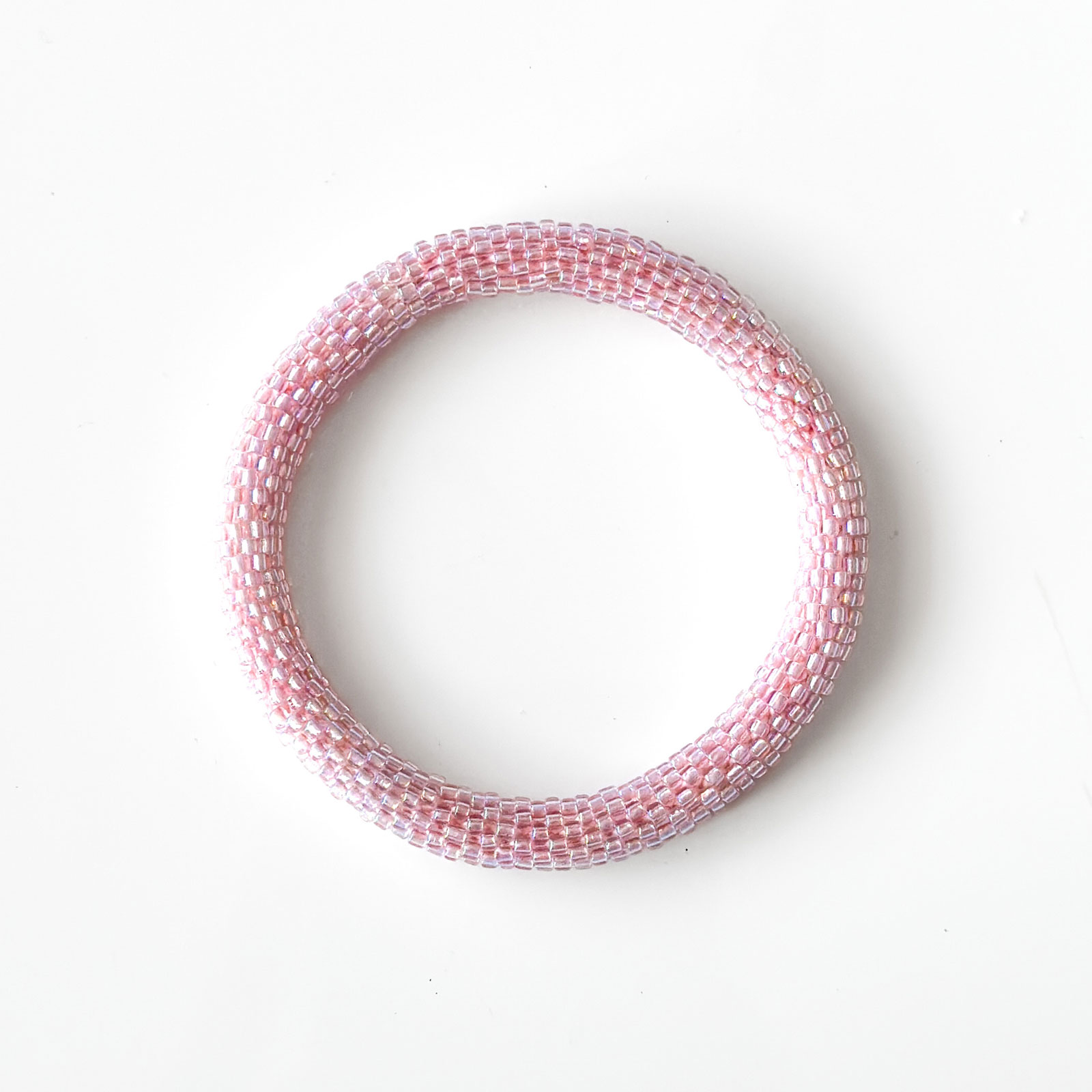 Bracelet népalais #46 (rose pastel)