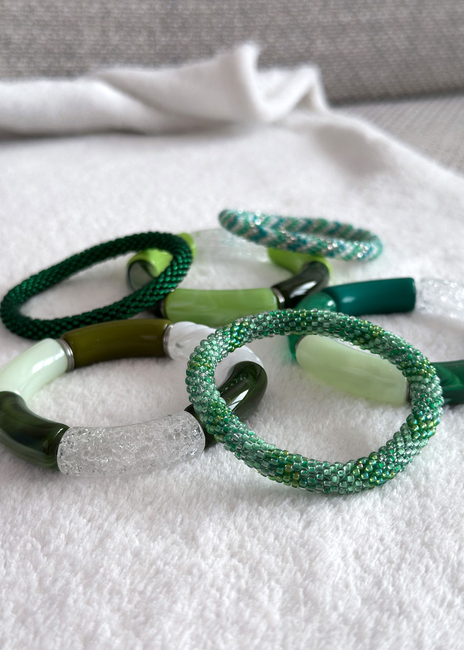 Bracelet népalais #72 (vert) – Image 4