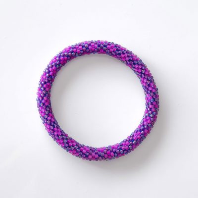 Bracelet népalais #67 (rose violet)