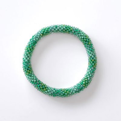 Bracelet népalais #71 (dégradé de vert)