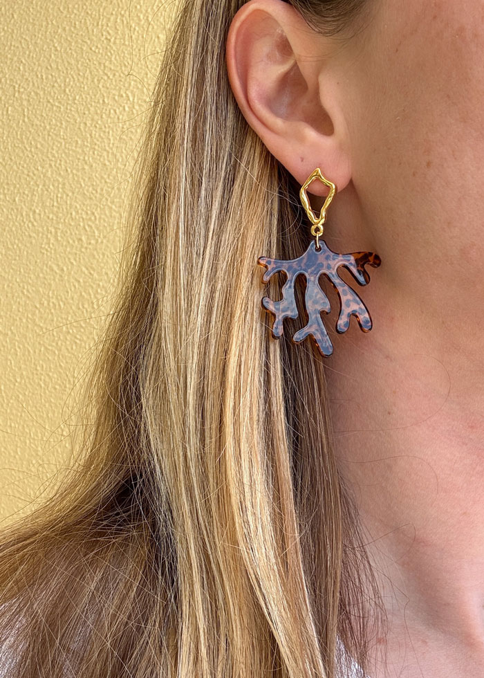 Boucles d'oreilles Calypso - écaille – Image 2