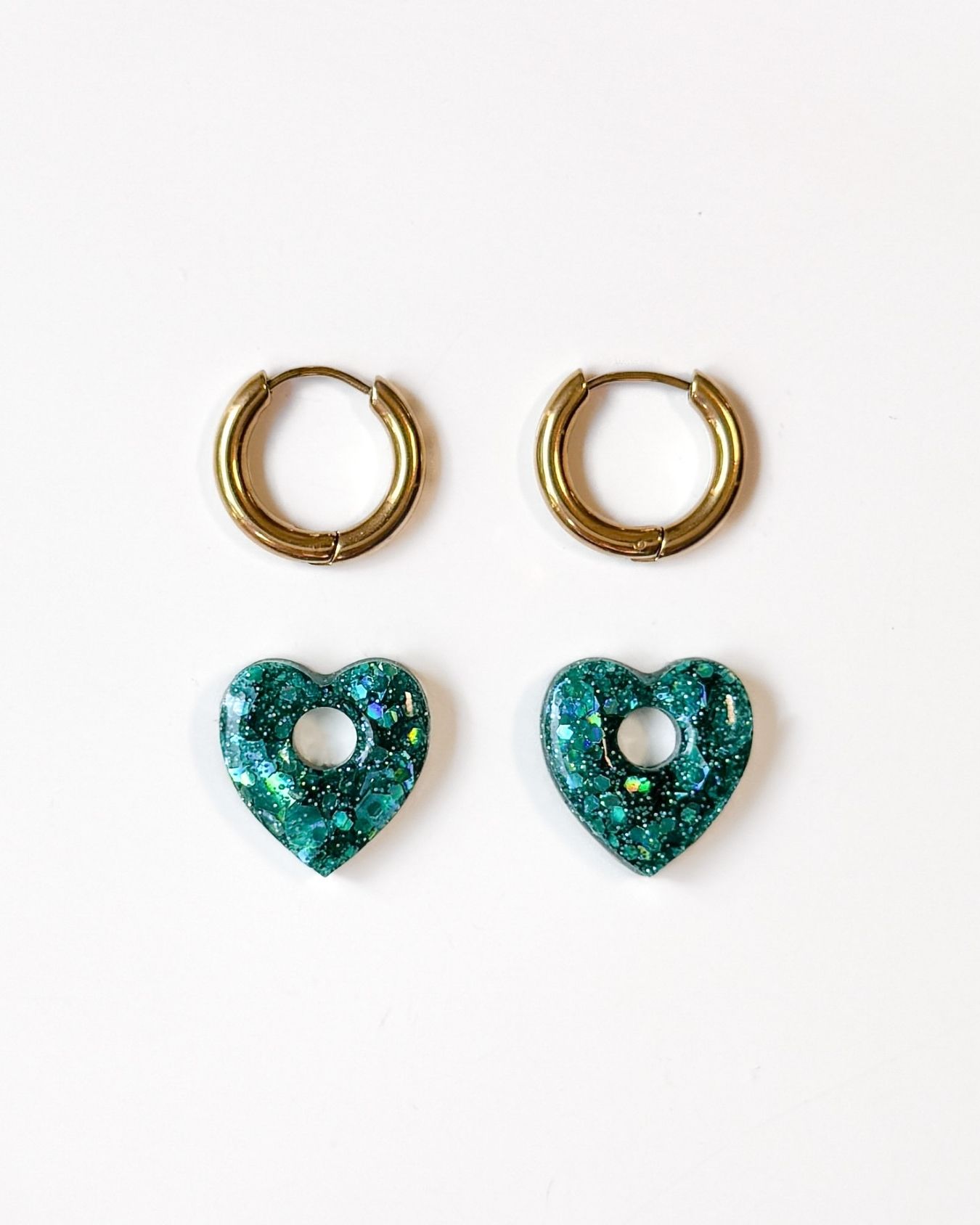 Mini créoles Coeur - mermaid – Image 2